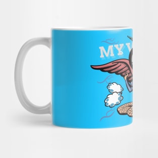 T24019 Lady with one Eye, wings both on the eye and body Mug